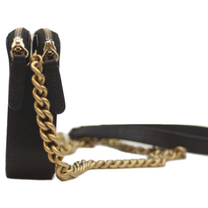 Chanel No 27 A84069 Black Cavia Ghardware Beautiful Chanel Chain Wallet