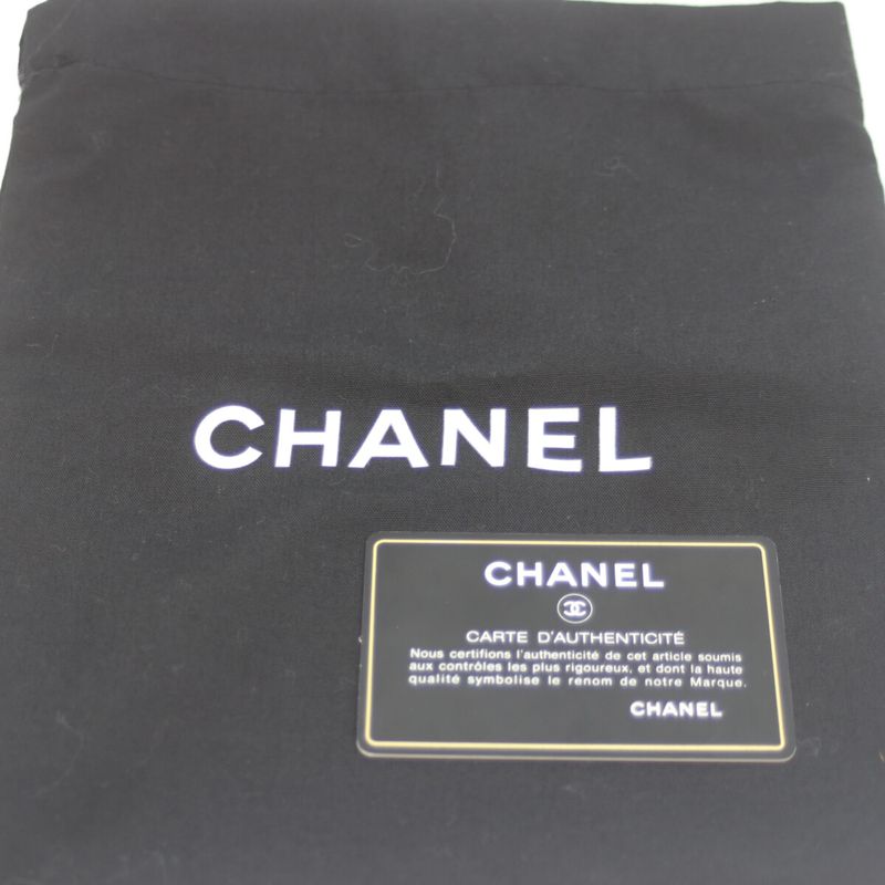 Chanel No 27 A84069 Black Cavia Ghardware Beautiful Chanel Chain Wallet