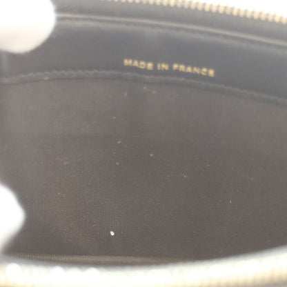 Chanel No 27 A84069 Black Cavia Ghardware Beautiful Chanel Chain Wallet