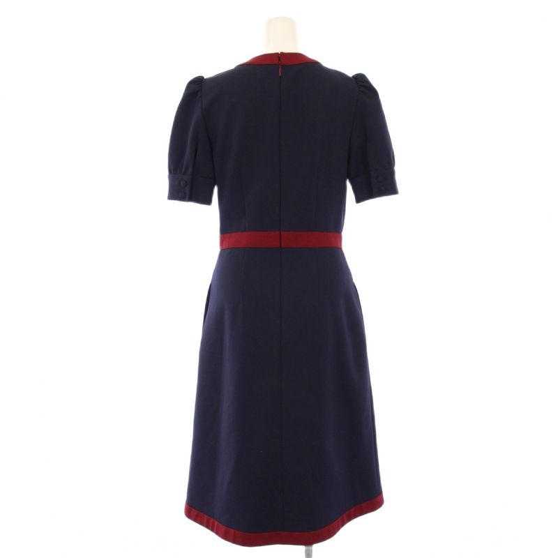 Gucci Jersey V-Neck Dress Jersey V-Neck Dress Short Sleeve Knee Length GG