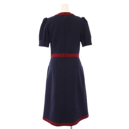 Gucci Jersey V-Neck Dress Jersey V-Neck Dress Short Sleeve Knee Length GG