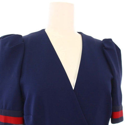 Gucci Jersey V-Neck Dress Jersey V-Neck Dress Short Sleeve Knee Length GG