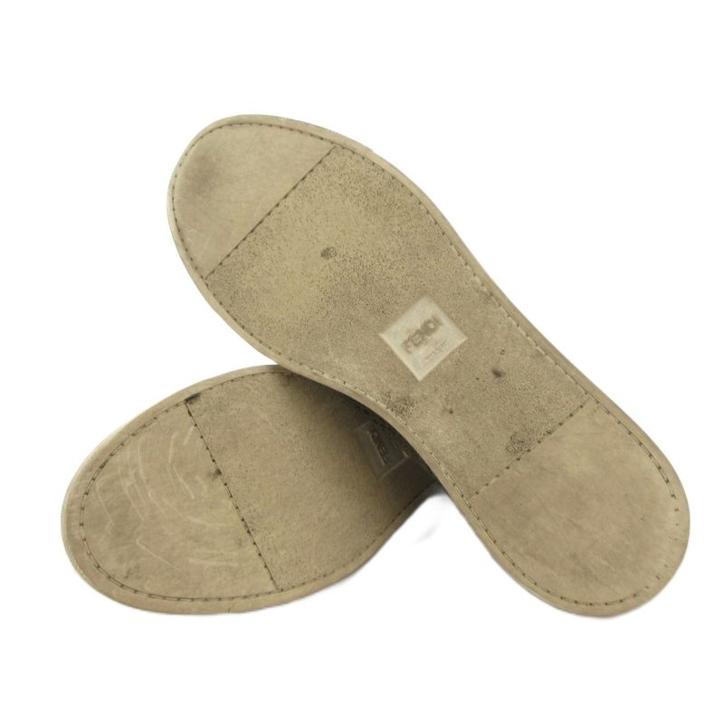 Fendi Sneakers Shoes Mid Cut Technical Knit 7 E Khaki 1058 Ff