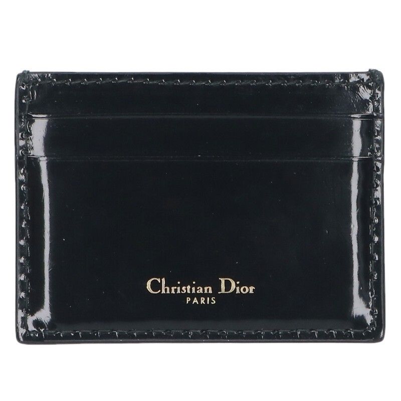 Dior Patent Leather Logo Card Case Men's