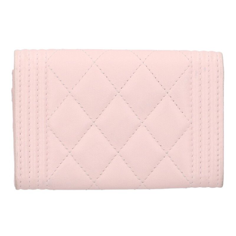 Chanel Boy Chanel Coco Mark Leather Card Case Men's