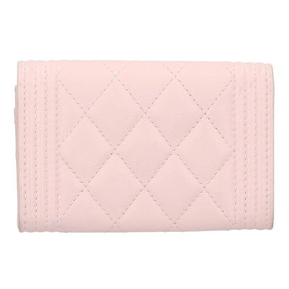 Chanel Boy Chanel Coco Mark Leather Card Case Men's