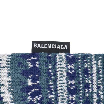 Balenciaga Distressed Nordic Pattern Muffler Men's