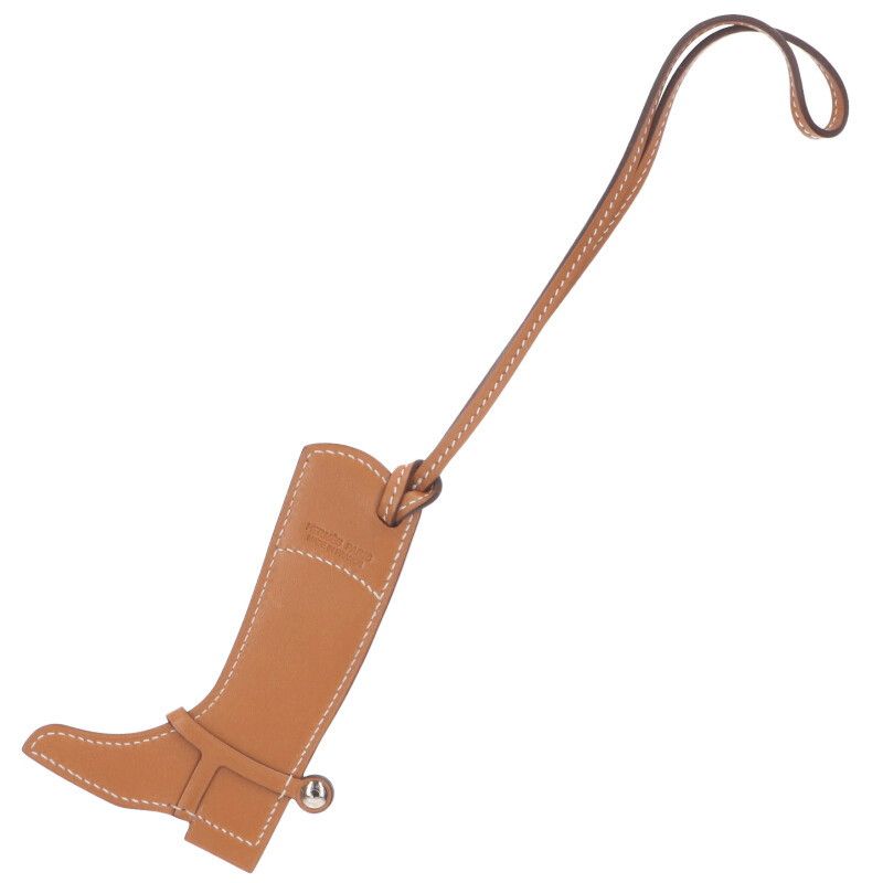 Hermes Badoc Boots Leather Bag Charm Men's
