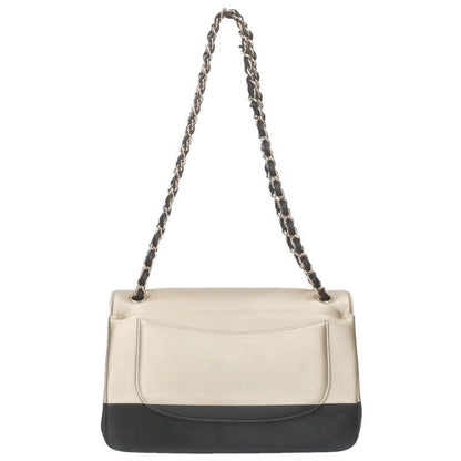 Chanel Classic Bicolor Double Flap Chain Shoulder Bag Women's