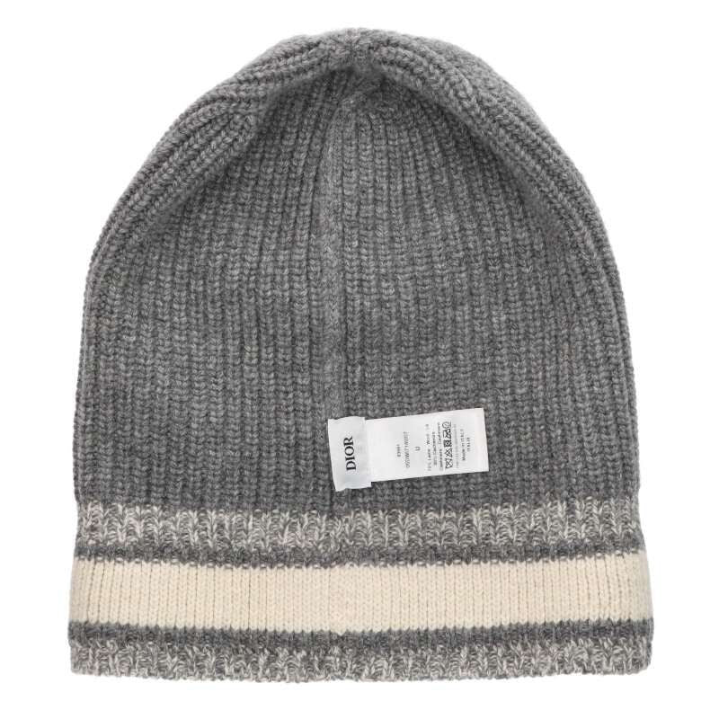 Dior 05dwi714i007 D-white Wool Cashmere Logo Beanie Knit Cap Women's U
