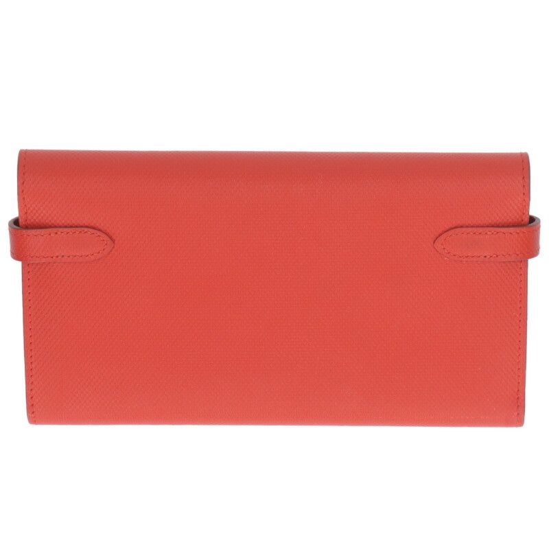 Hermes Kelly Wallet Long Depliant □Q Engraved Ghardware Grand Ash Capucines