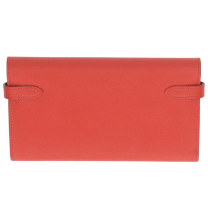 Hermes Kelly Wallet Long Depliant □Q Engraved Ghardware Grand Ash Capucines