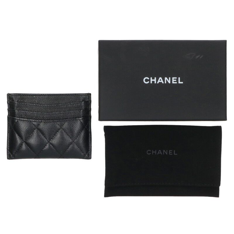 Chanel Classic Grained Calf Quilted Card Case Ladies