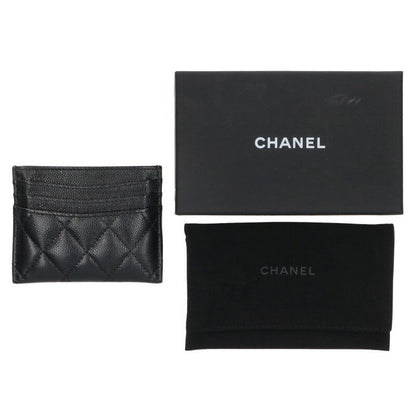 Chanel Classic Grained Calf Quilted Card Case Ladies