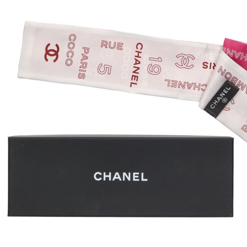 Chanel Coco Mark Silk Scarf Women's
