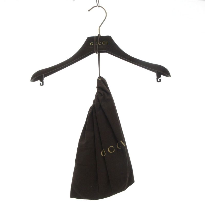 Gucci Dress Wool XS Black Gray High Neck Long Sleeve Long Plaid Switch Ff