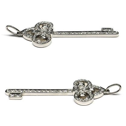 Tiffany & Co Fleur De Lis Key Pendant Pt950 Diamond Jewelry Women
