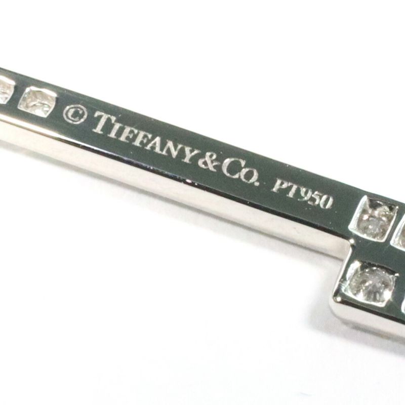 Tiffany & Co Fleur De Lis Key Pendant Pt950 Diamond Jewelry Women