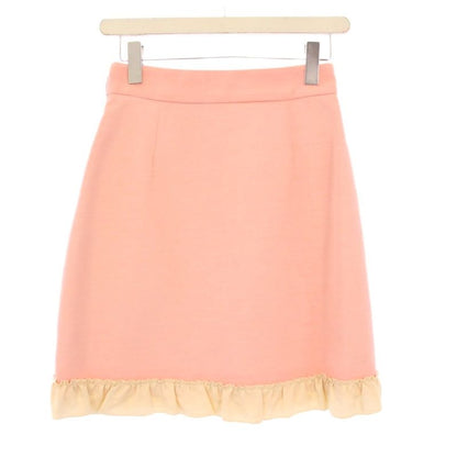 Gucci Tight Skirt Knee Length Ruffle Pink 38453896 KH