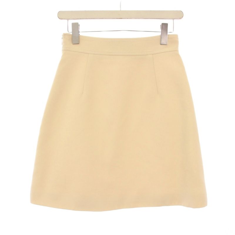 Gucci Trapezoid Skirt Knee Length Silk Blend 38 Ivory 436198 KH