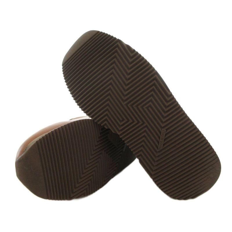 Hermes Quick H Logo Leather Sneakers Shoes Low Cut Stitch 35 Brown Ff • Gy19