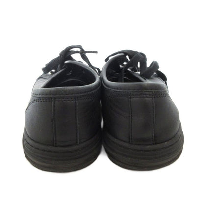 Gucci Sneakers Shoes Leather Low Cut Logo Plate 35 Black Ff • Gy19