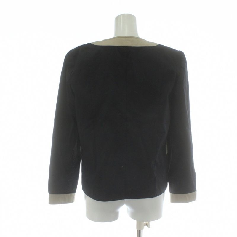Chanel Setup Top and Bottom Collarless Jacket Single Shoulder Pad Gold Button