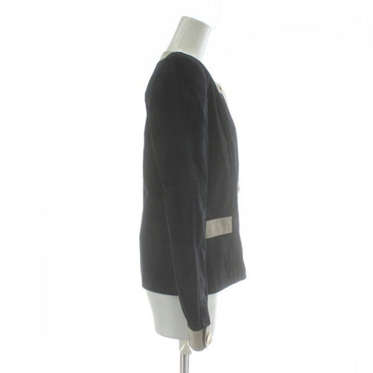 Chanel Setup Top and Bottom Collarless Jacket Single Shoulder Pad Gold Button