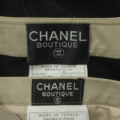 Chanel Setup Top and Bottom Collarless Jacket Single Shoulder Pad Gold Button