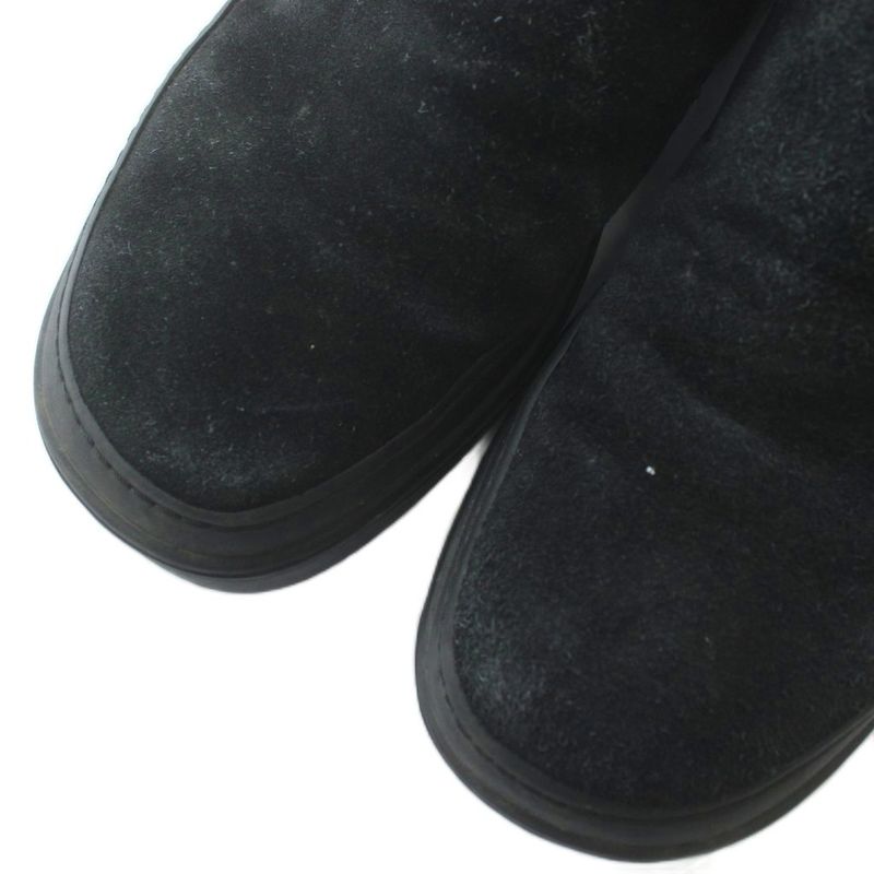 Louis Vuitton Slip-on Sneakers Suede Low Cut 8.5 27.5cm (10.83in) Black Xz •