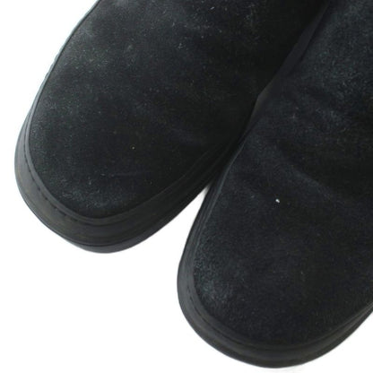 Louis Vuitton Slip-on Sneakers Suede Low Cut 8.5 27.5cm (10.83in) Black Xz •