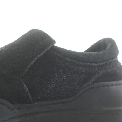 Louis Vuitton Slip-on Sneakers Suede Low Cut 8.5 27.5cm (10.83in) Black Xz •