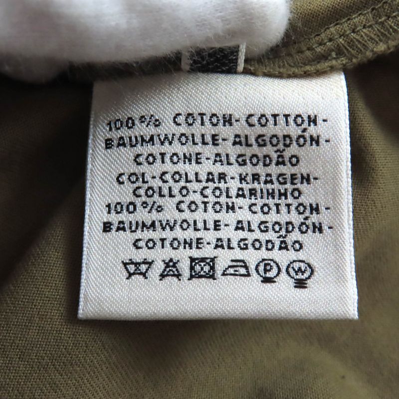 Hermes 100% Cotton Chaine D'ancre Pocket Crew Neck Short Sleeve Dress Khaki 38