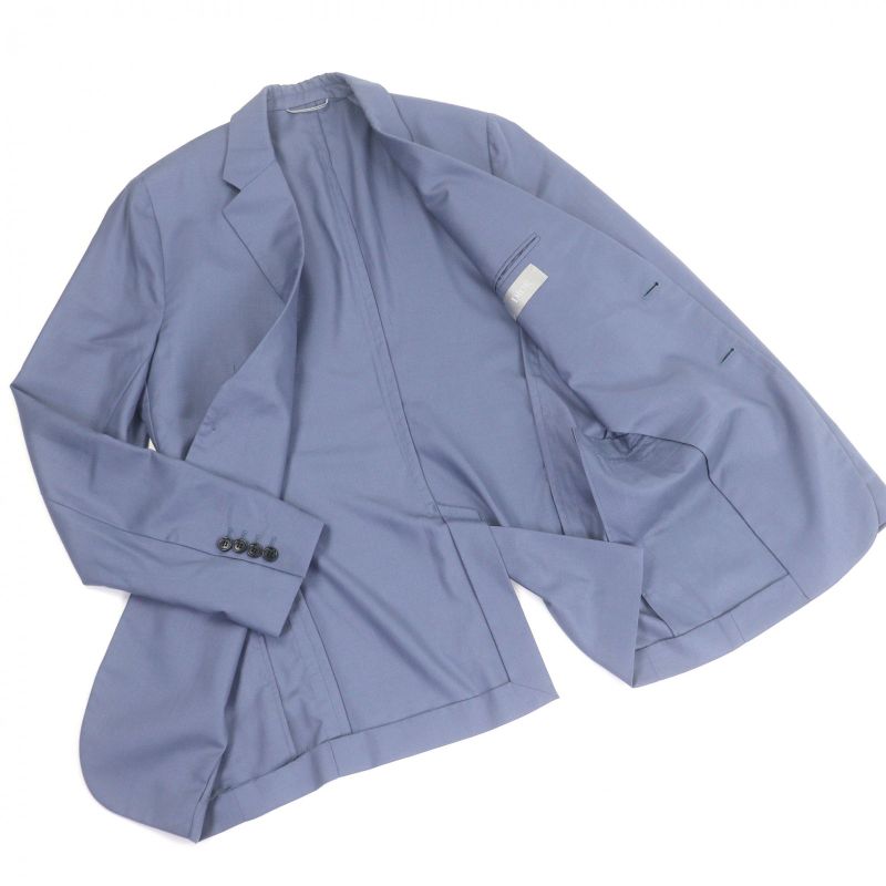 Dior Homme 933c204a4736 100% Cashmere Single Uncon Jacket Tailored Jacket Blue