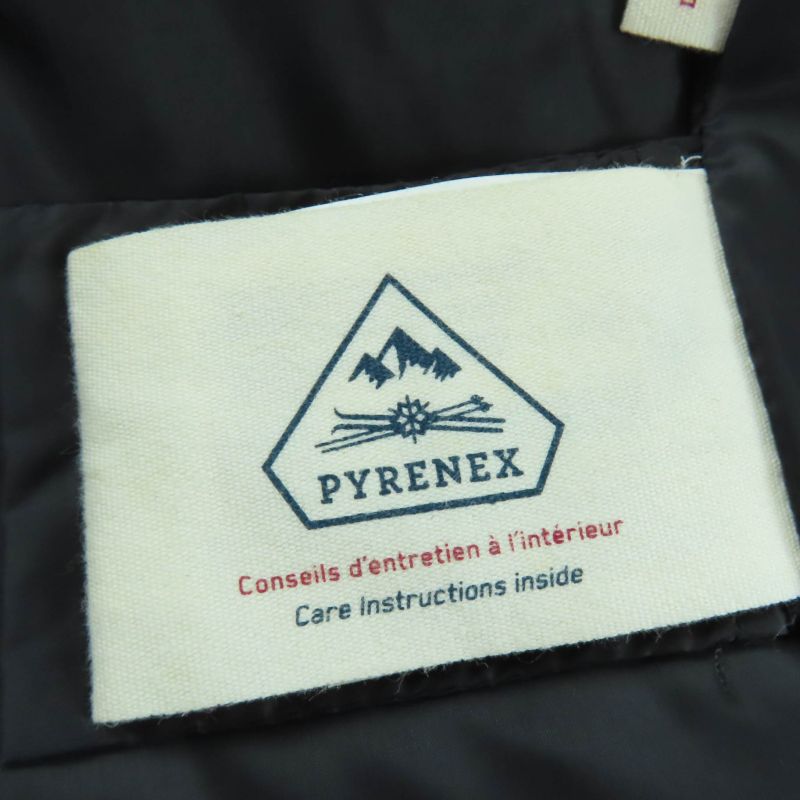 Pyrenex Bordeaux Raccoon Fur Hooded Down Coat Black 36 Made in Bulgari a Genuine