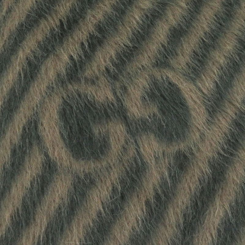 Gucci 639261 Llama Wool GG Stripe Covered Button Long Chester Coat Green 48