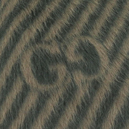 Gucci 639261 Llama Wool GG Stripe Covered Button Long Chester Coat Green 48