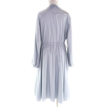 Hermes 2024 Made 4h0571dv 100% Cotton Ruffle Collar Long Sleeve Zip Up Dress