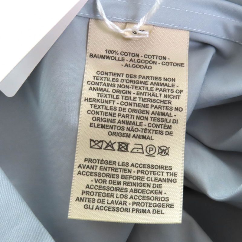 Hermes 2024 Made 4h0571dv 100% Cotton Ruffle Collar Long Sleeve Zip Up Dress