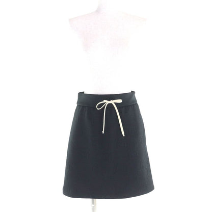 Gucci 22aw 655183 Polyester GG Pattern Jersey Jacquard Skirt Bottoms Black XS