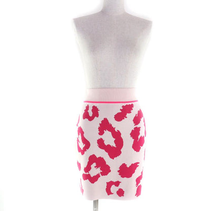 Hermes 2022 Made 2h2304du Silk Blend Leopard Print Knit Tight Skirt Bottoms