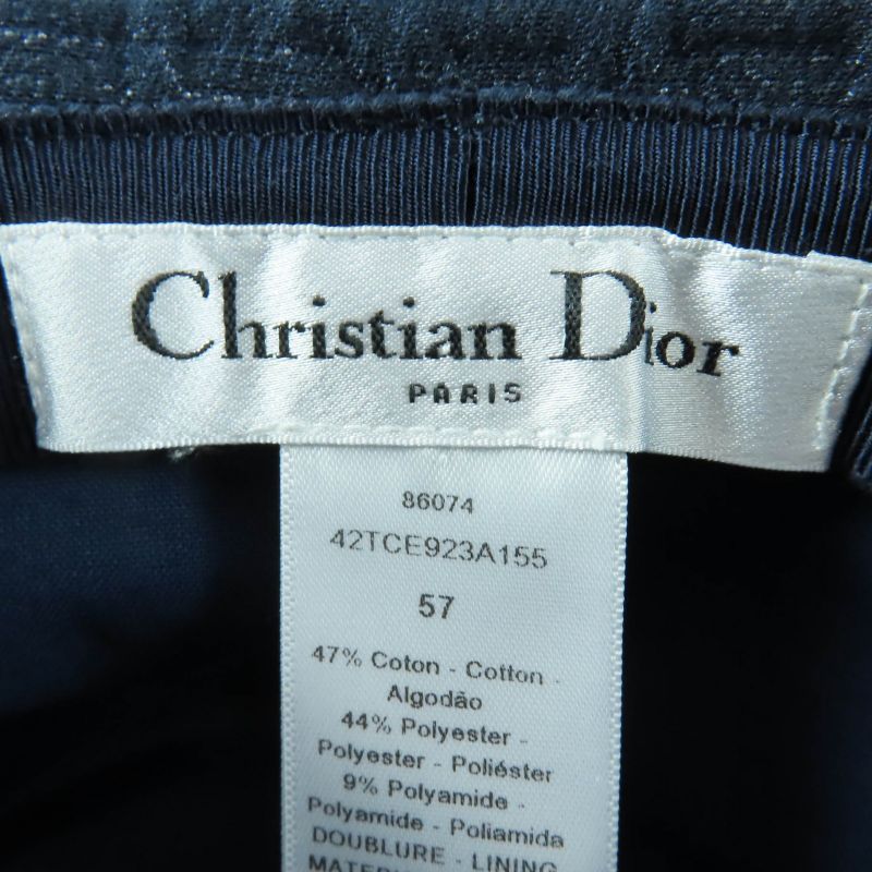 Christian Dior 42tce923a155 Teddy-D Cotton Cannage Denim Bob Hat Indigo Blue 57