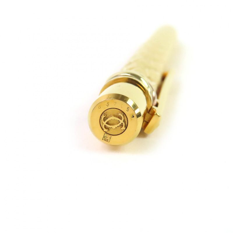 Cartier Must de Cartier Trinity Wave Pattern Twist Ballpoint Pen Gold Men's