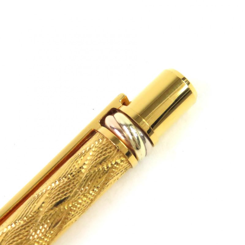 Cartier Must de Cartier Trinity Wave Pattern Twist Ballpoint Pen Gold Men's