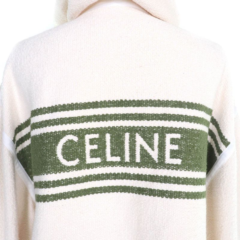 Celine 23ss 2v81g285q Cotton Logo Shape Pressed Leather Belt Hardware Hooded
