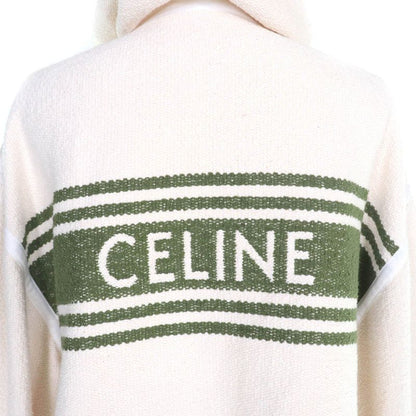 Celine 23ss 2v81g285q Cotton Logo Shape Pressed Leather Belt Hardware Hooded