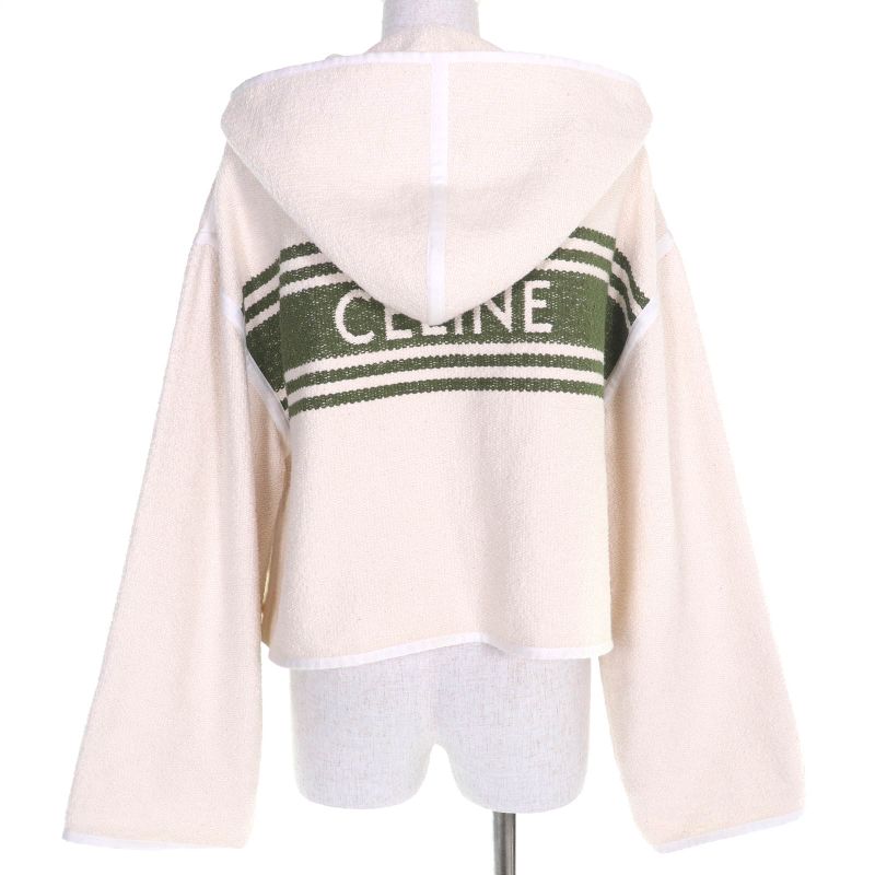 Celine 23ss 2v81g285q Cotton Logo Shape Pressed Leather Belt Hardware Hooded