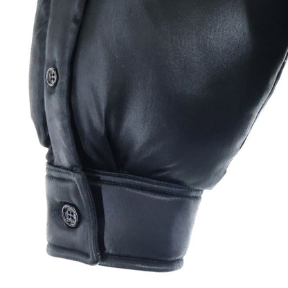 Prada 22AW Triangle Logo Plate Silk Blend Acetate Hooded Zip Up Down Jacket