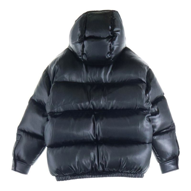 Prada 22AW Triangle Logo Plate Silk Blend Acetate Hooded Zip Up Down Jacket