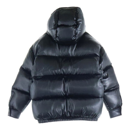 Prada 22AW Triangle Logo Plate Silk Blend Acetate Hooded Zip Up Down Jacket